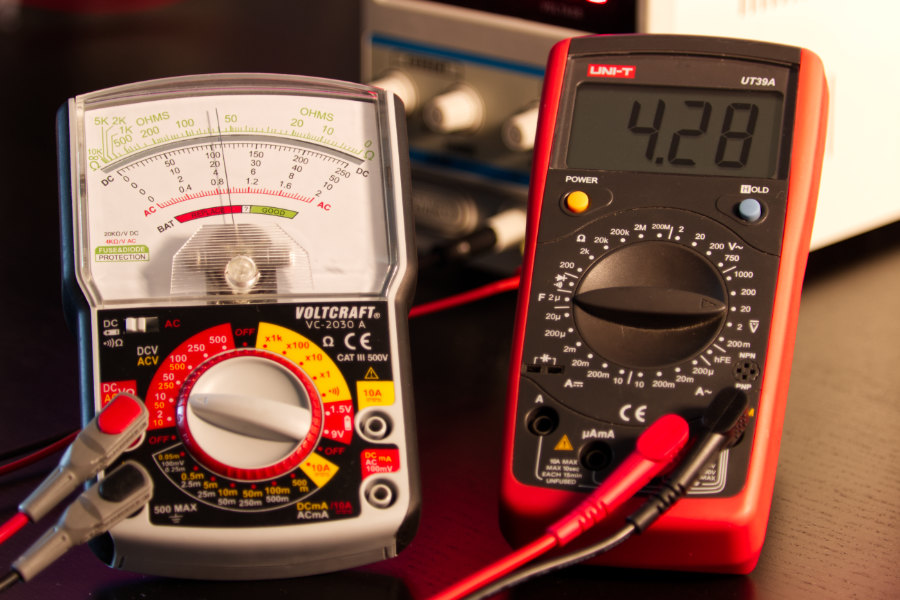 photo of two multimeters