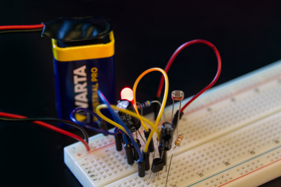 photo of a breadboard